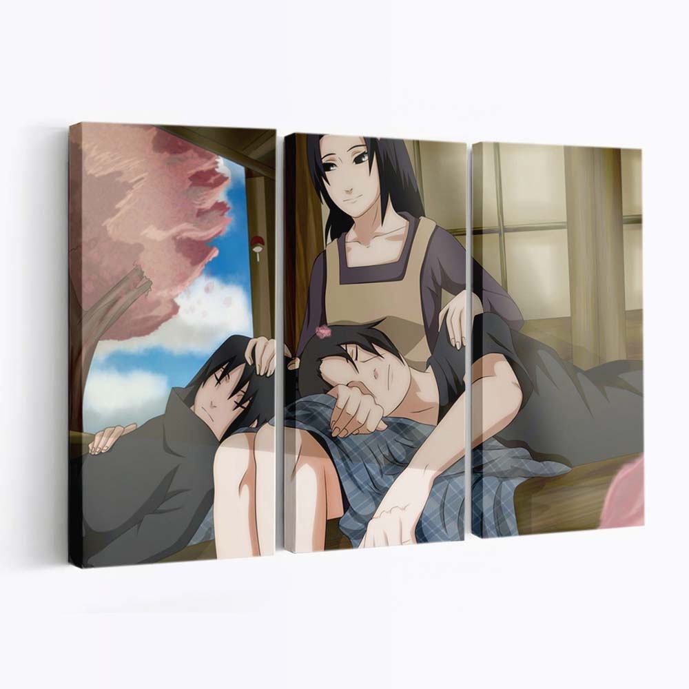 Anime Manga Cartoon Black Hair Naruto Shippuuden Uchiha Sasuke - Anime Wandbild - Leinwandbild animemangacartoonblack hairnaruto shippuudenuchiha sasuke