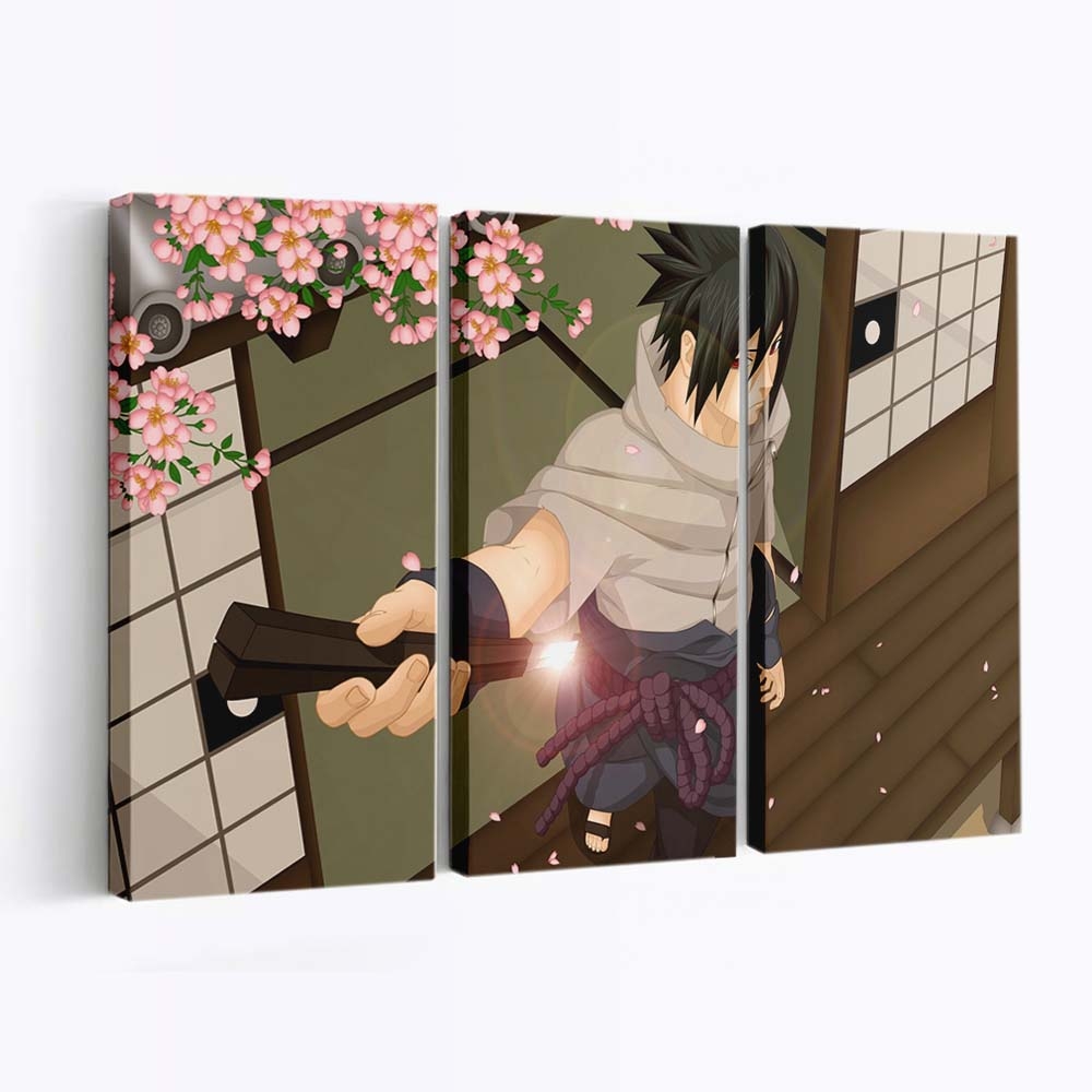 Anime Manga Naruto Shippuuden Uchiha Sasuke Anime Boys - Anime Wandbild - Leinwandbild animemanganaruto shippuudenuchiha sasukescreenshotanime boys