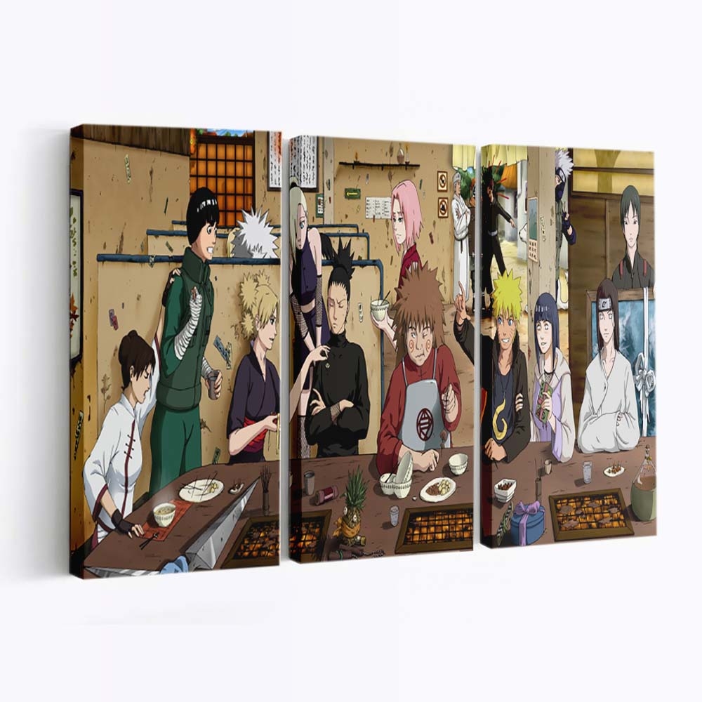 Anime Manga Naruto Shippuuden Uzumaki Naruto Hatake Kakashi Haruno Sakura - Anime Wandbild - Leinwandbild animemanganaruto shippuudenuzumaki narutohatake kakashiharuno sakura