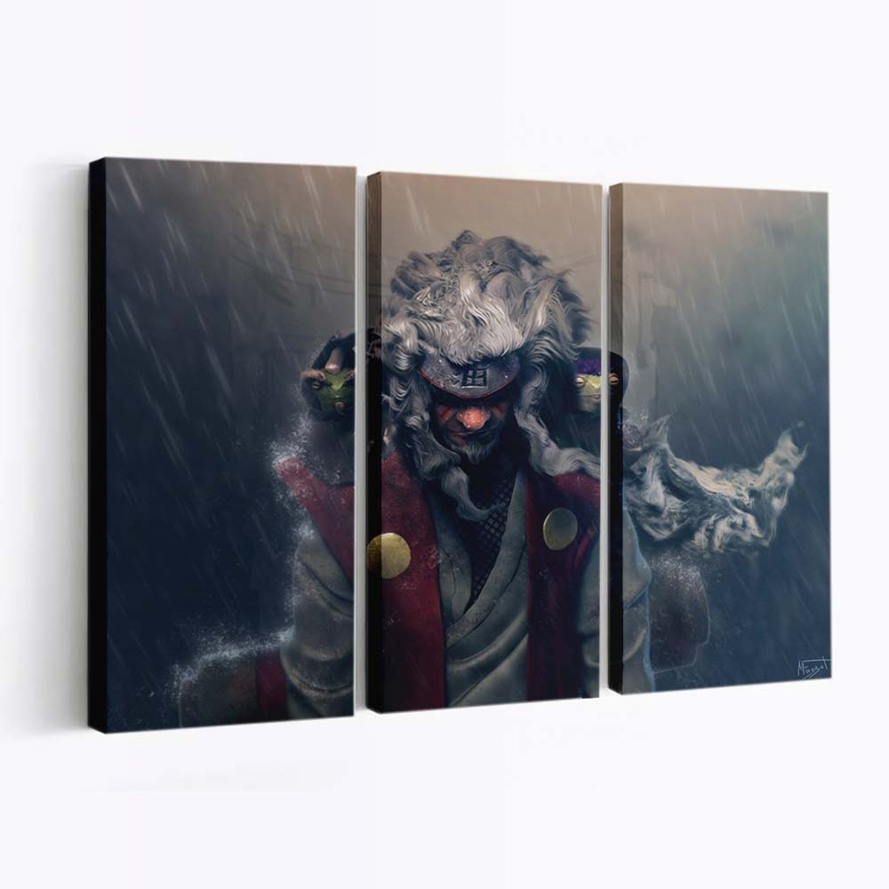 Anime Men Digital Art Fantasy Art White Hair Rain - Anime Wandbild - Leinwandbild animemendigital artfantasy artwhite hairrain 0001