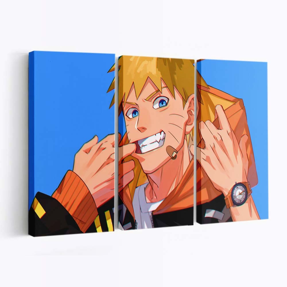 Anime Naruto Anime Uzumaki Naruto Street Style Clocks - Anime Wandbild - Leinwandbild animenaruto animeuzumaki narutostreet styleclocks