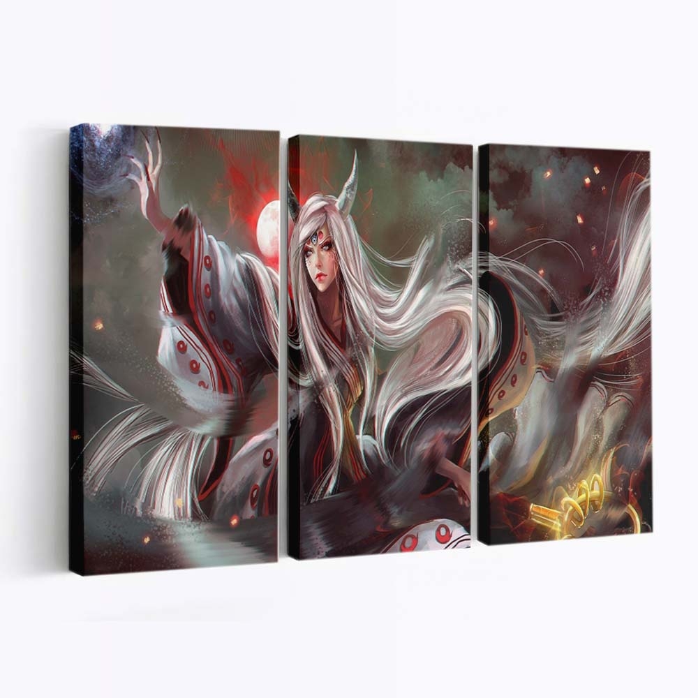 Anime Naruto Shippuuden Anime Girls Fantasy Art Kaguya - Anime Wandbild - Leinwandbild animenaruto shippuuden2500x1214 pxanime girlsfantasy artkaguya