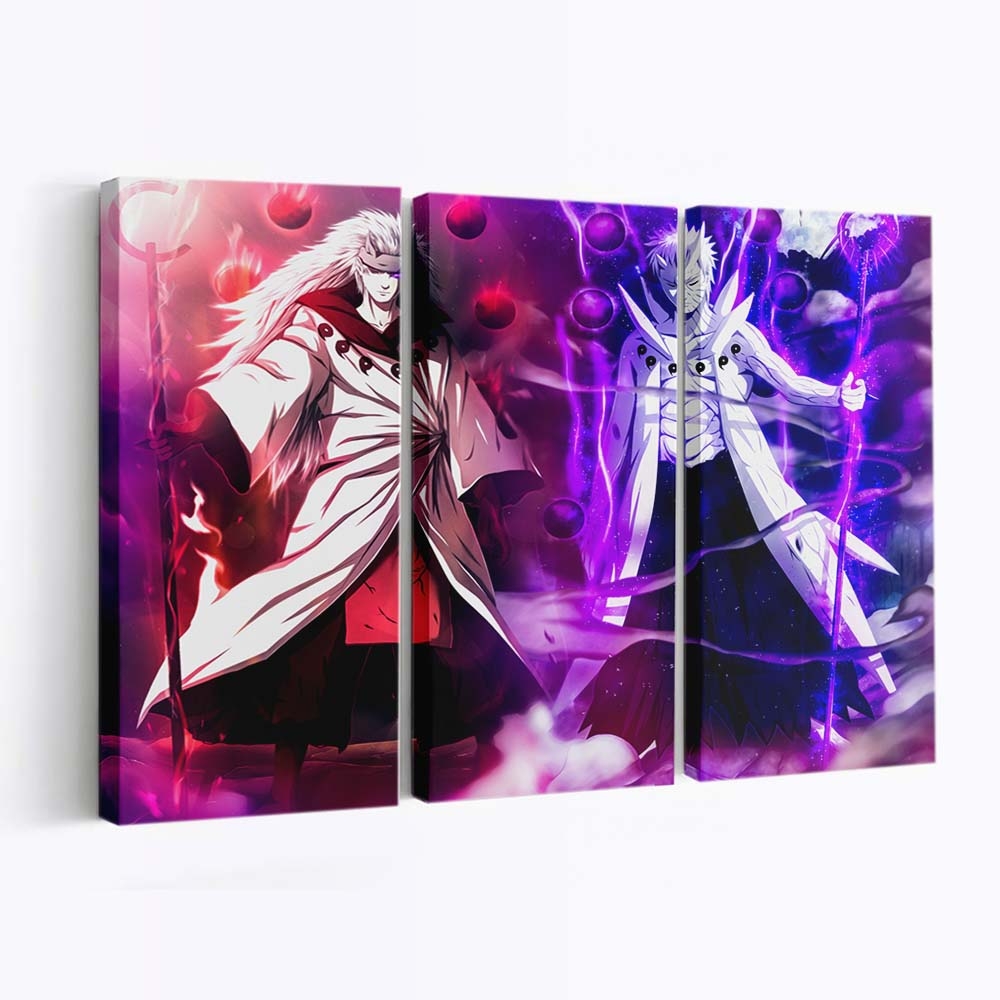 Anime Naruto Shippuuden Uchiha Madara Uchiha Obito - Anime Wandbild - Leinwandbild animenaruto shippuuden4105x3268 pxuchiha madarauchiha obito