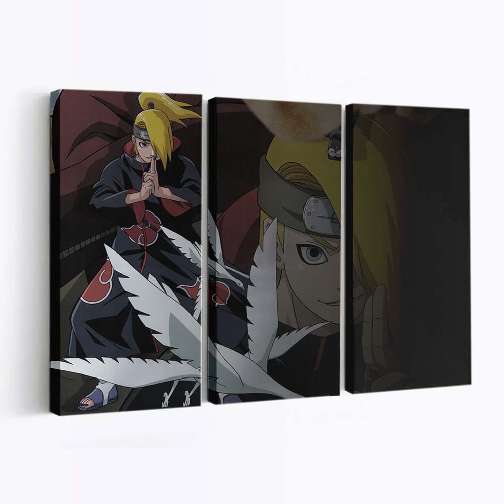 Anime Naruto Shippuuden Akatsuki Deidara Mangaka - Anime Wandbild - Leinwandbild animenaruto shippuudenakatsukideidarascreenshotmangaka