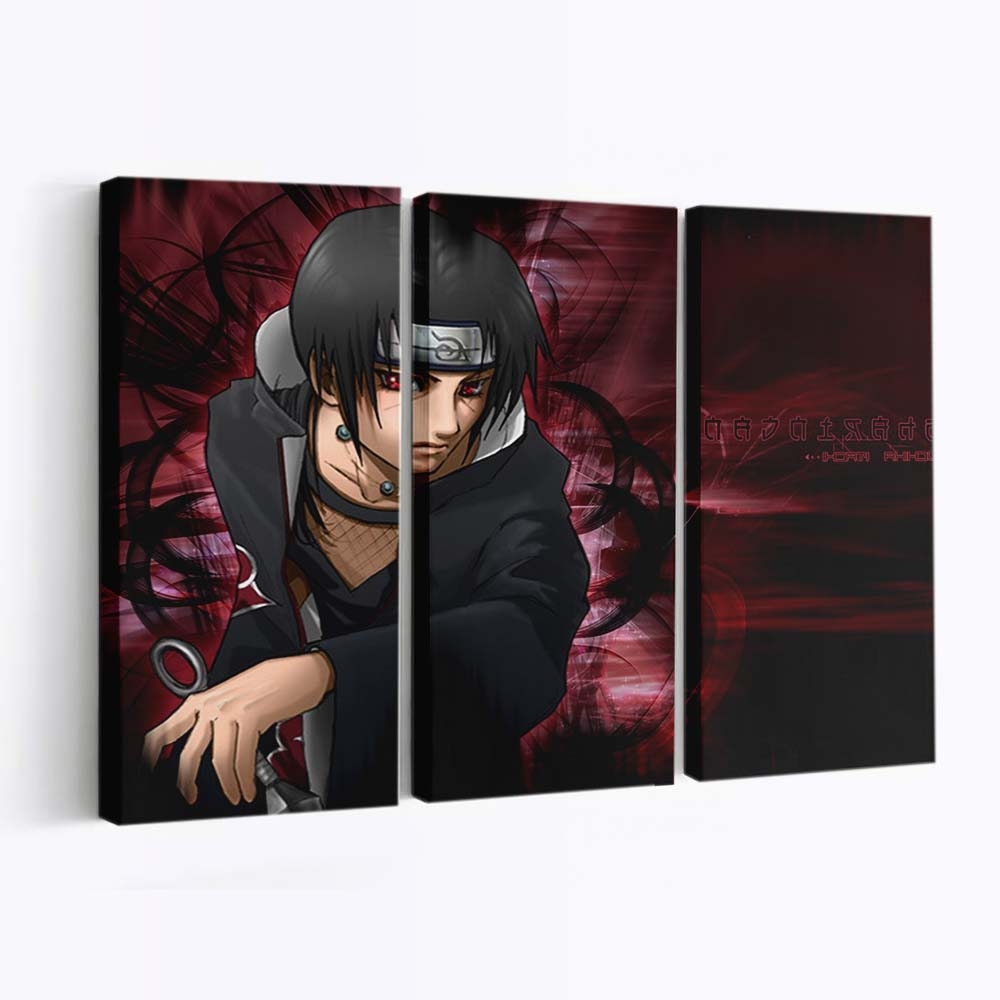 Anime Naruto Shippuuden Akatsuki Uchiha Itachi Darkness - Anime Wandbild - Leinwandbild animenaruto shippuudenakatsukiuchiha itachidarknessscreenshot