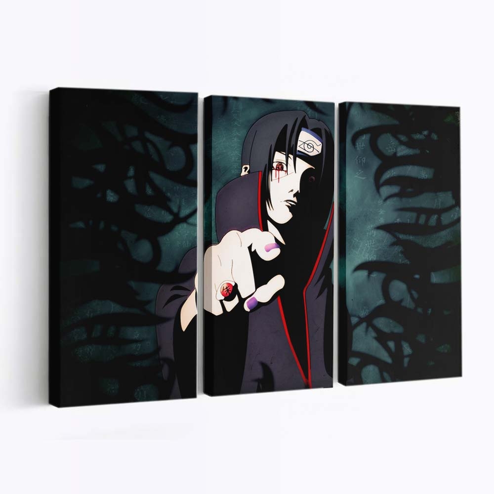Anime Naruto Shippuuden Black Shadow Cartoon - Anime Wandbild - Leinwandbild animenaruto shippuudenblackillustrationshadowcartoon