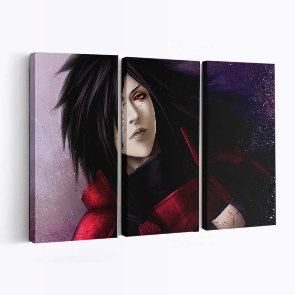 Anime Naruto Shippuuden Darkness Fictional Character Black Hair Uchiha Madara - Anime Wandbild - Leinwandbild animenaruto shippuudendarknessfictional characterblack hairuchiha madara