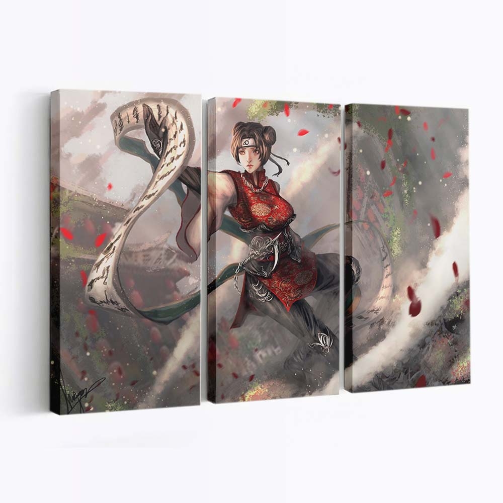 Anime Naruto Shippuuden Fantasy Art Scrolls Mythology Kunoichi - Anime Wandbild - Leinwandbild animenaruto shippuudenfantasy artscrollsmythologykunoichi