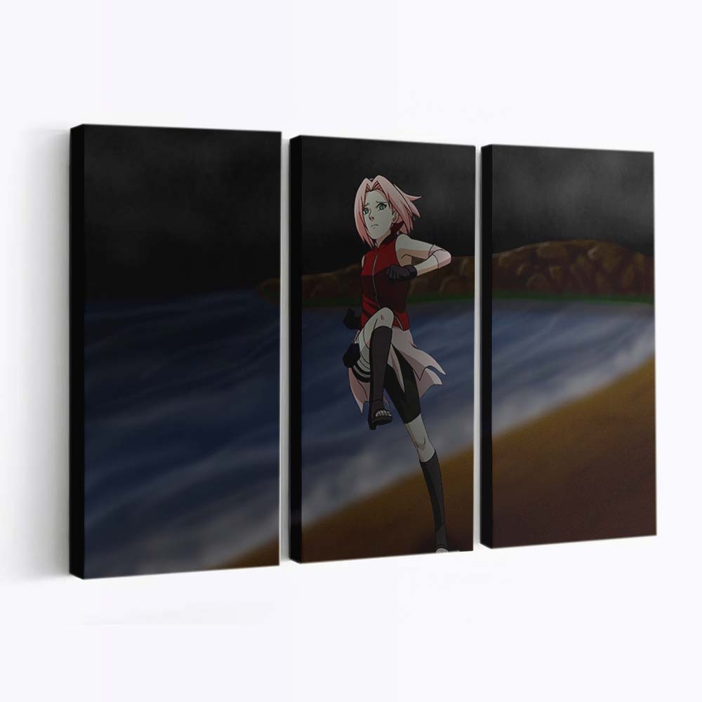 Anime Naruto Shippuuden Haruno Sakura Atmosphere Of Earth - Anime Wandbild - Leinwandbild animenaruto shippuudenharuno sakurascreenshotatmosphere of earth