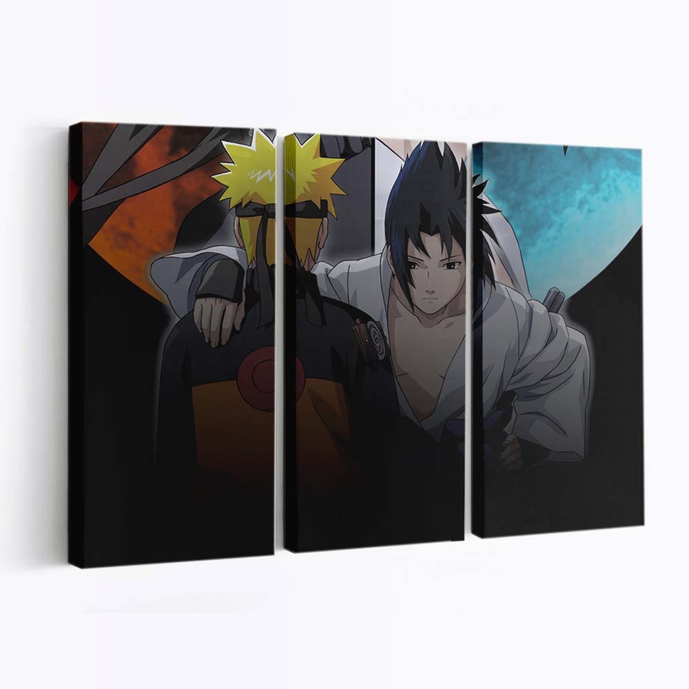 Anime Naruto Shippuuden Anime Boys Artwork Black Hair - Anime Wandbild - Leinwandbild animenaruto shippuudenillustrationanime boysartworkblack hair