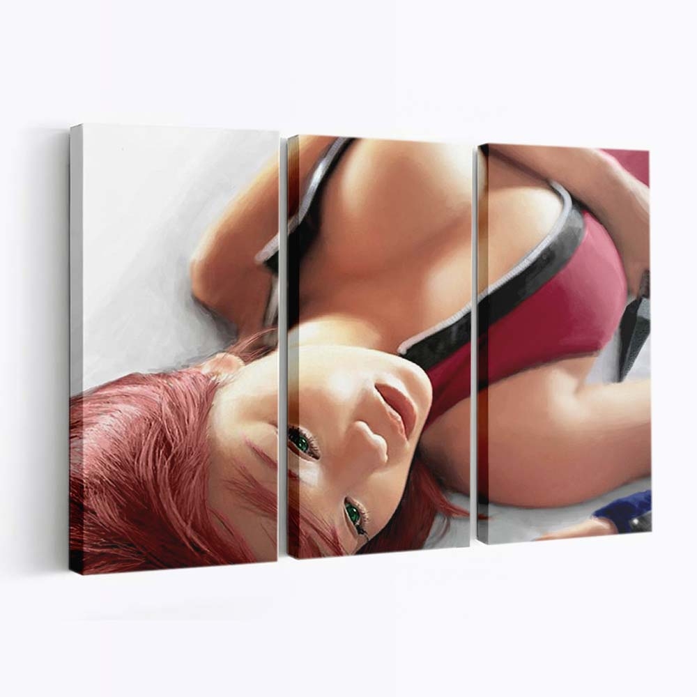 Anime Naruto Shippuuden Model Black Hair Hair Haruno Sakura - Anime Wandbild - Leinwandbild animenaruto shippuudenmodelblack hairhairharuno sakura