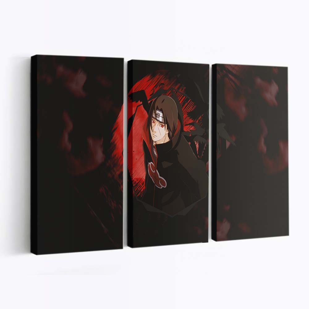 Anime Naruto Shippuuden Picture In Picture Anime Boys Uchiha Itachi - Anime Wandbild - Leinwandbild animenaruto shippuudenpicture in pictureanime boysuchiha itachi
