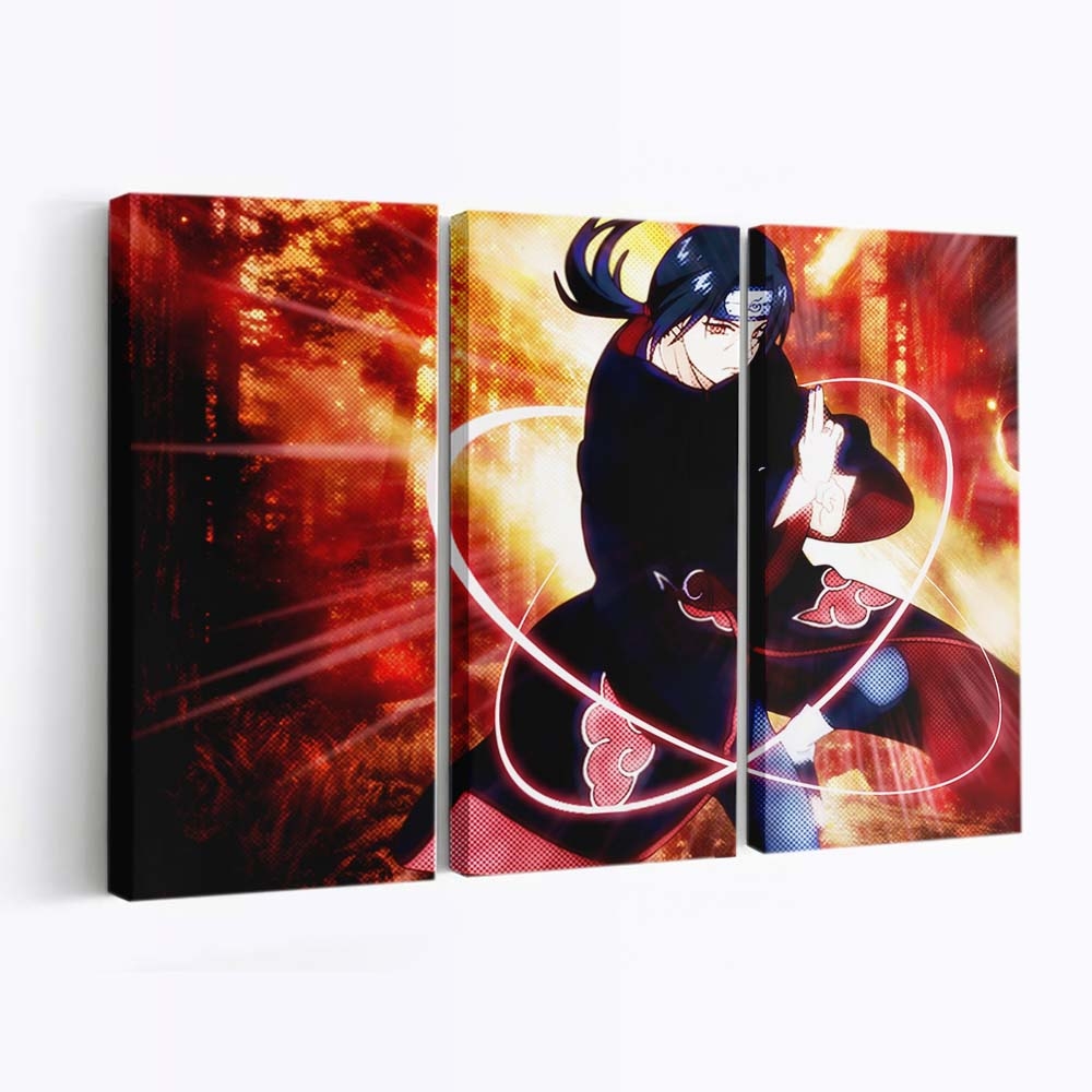 Anime Naruto Shippuuden Superhero Akatsuki Uchiha Itachi - Anime Wandbild - Leinwandbild animenaruto shippuudenscreenshotsuperheroakatsukiuchiha itachi