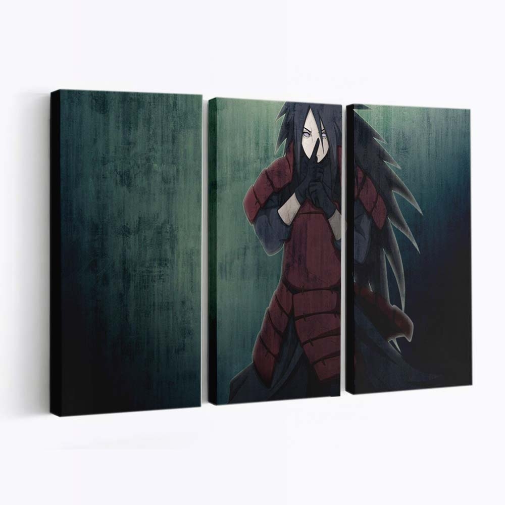 Anime Naruto Shippuuden Uchiha Madara Rinnegan Darkness - Anime Wandbild - Leinwandbild animenaruto shippuudenuchiha madararinnegandarknessscreenshot
