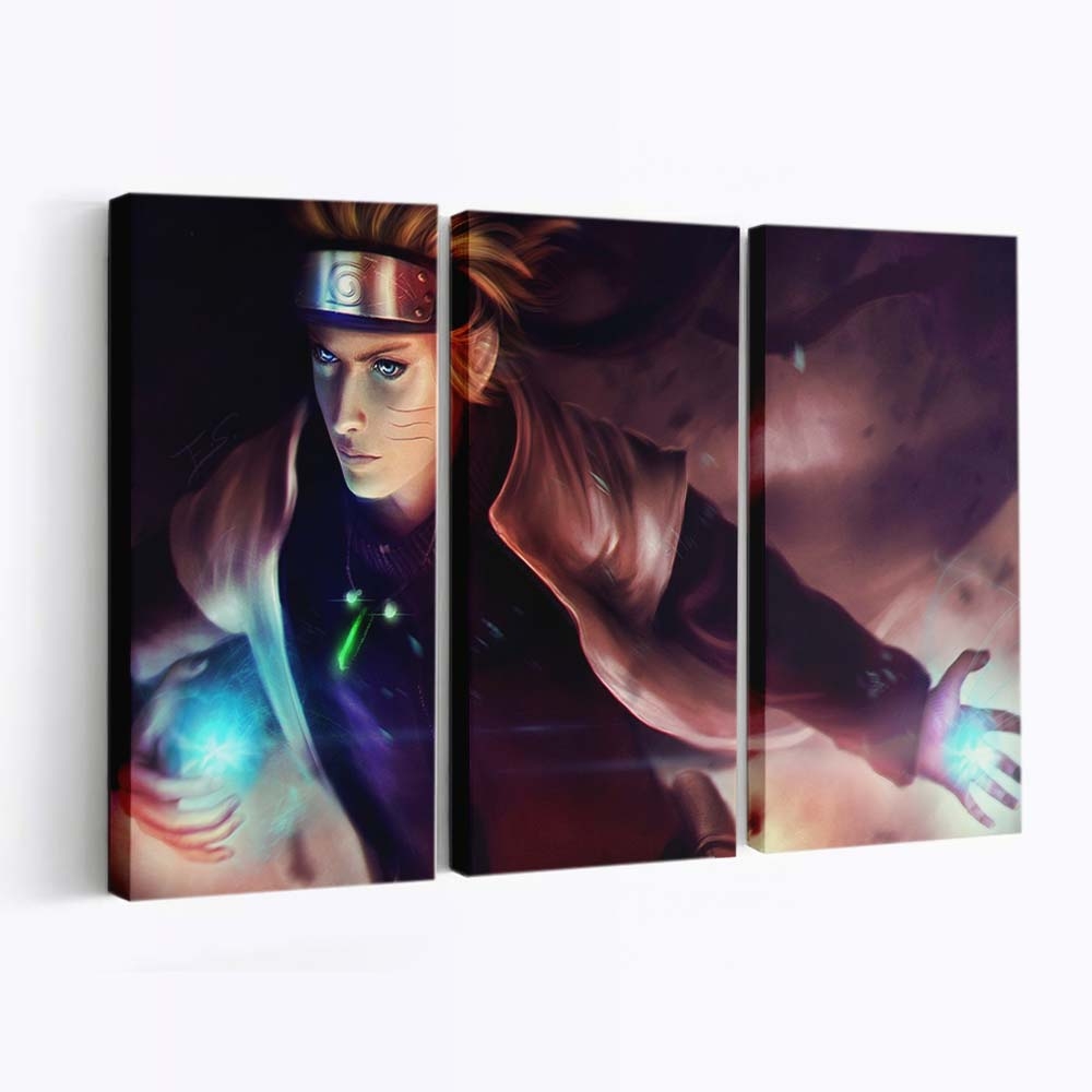 Anime Naruto Shippuuden Uzumaki Naruto Blonde Blue Eyes Fan Art - Anime Wandbild - Leinwandbild animenaruto shippuudenuzumaki narutoblondeblue eyesfan art