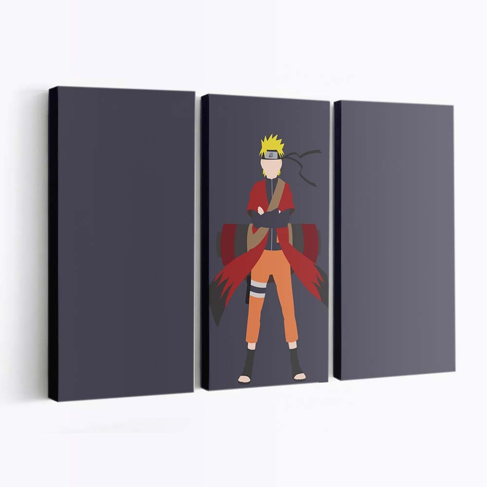 Anime Naruto Shippuuden Uzumaki Naruto Minimalism - Anime Wandbild - Leinwandbild animenaruto shippuudenuzumaki narutominimalism