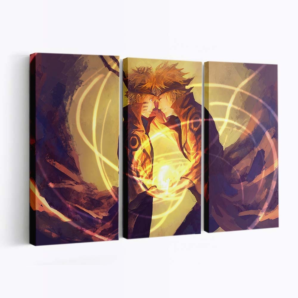 Anime Naruto Shippuuden Uzumaki Naruto Rasengan Namikaze Minato Crying - Anime Wandbild - Leinwandbild animenaruto shippuudenuzumaki narutorasengannamikaze minatocrying