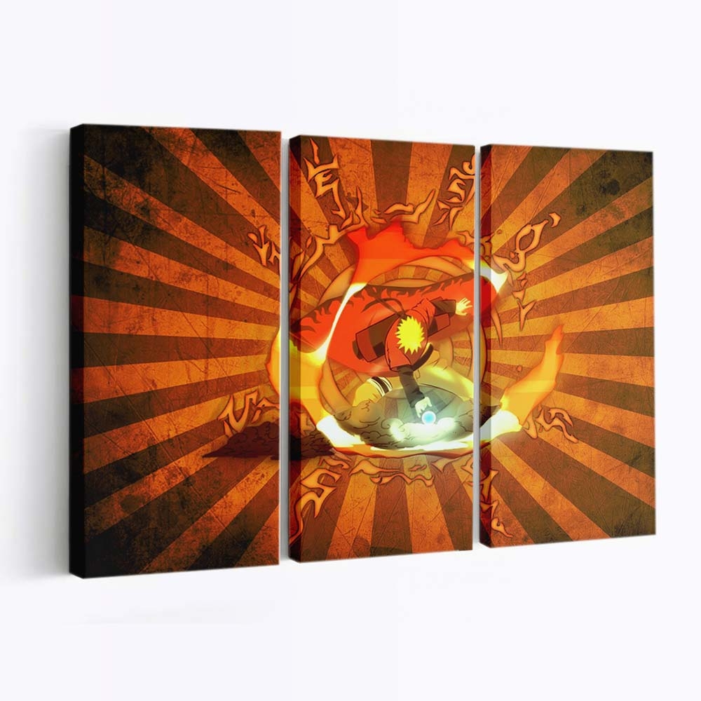 Anime Naruto Shippuuden Uzumaki Naruto Rasengan Stripes Light - Anime Wandbild - Leinwandbild animenaruto shippuudenuzumaki narutorasenganstripeslight