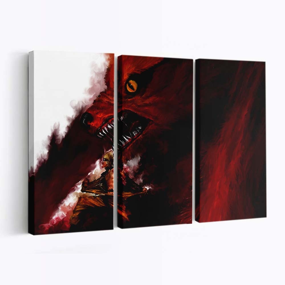Anime Naruto Shippuuden Uzumaki Naruto Red Manga Demon - Anime Wandbild - Leinwandbild animenaruto shippuudenuzumaki narutoredmangademon