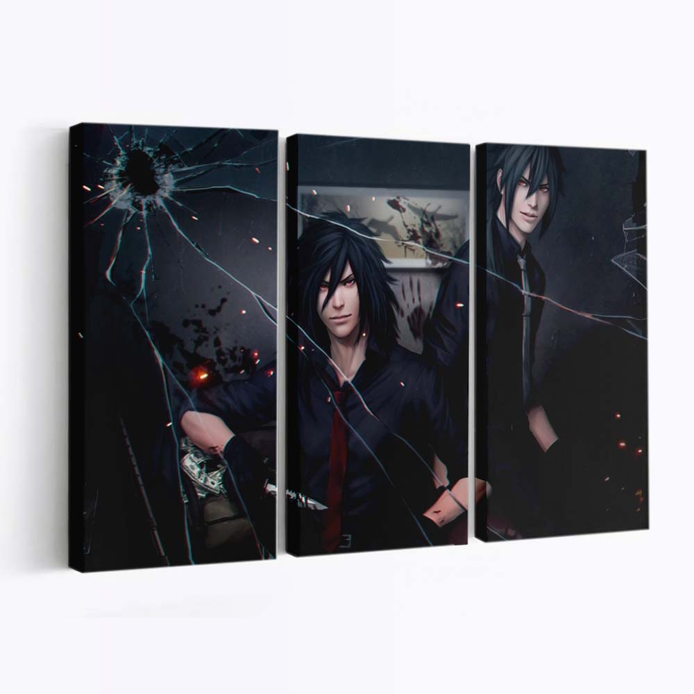 Anime Naruto Glass Midnight Crack Darkness - Anime Wandbild - Leinwandbild animenarutoglassmidnightcrackdarkness