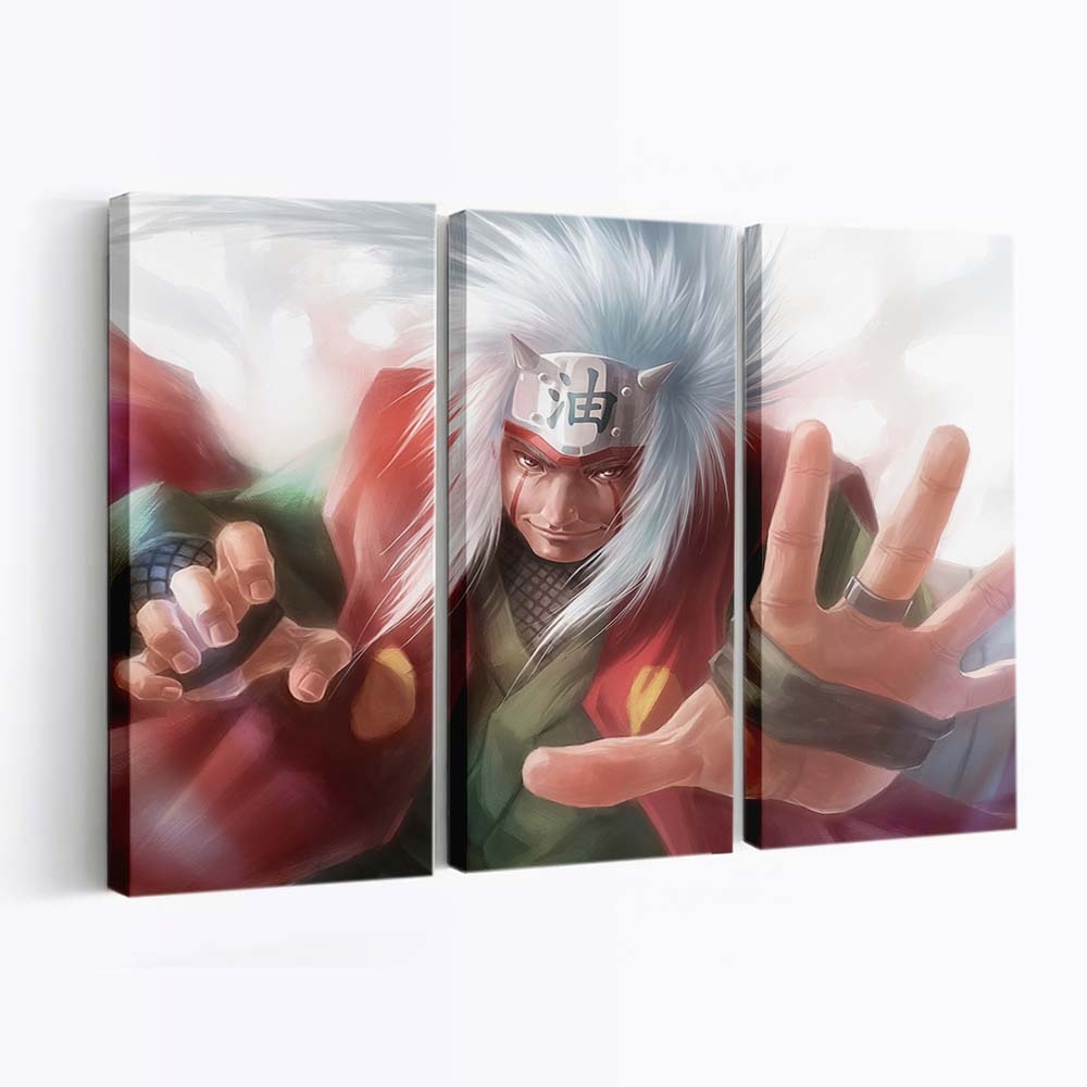 Anime Naruto Jiraiya Art Man Character - Anime Wandbild - Leinwandbild animenarutojiraiyaartmancharacter