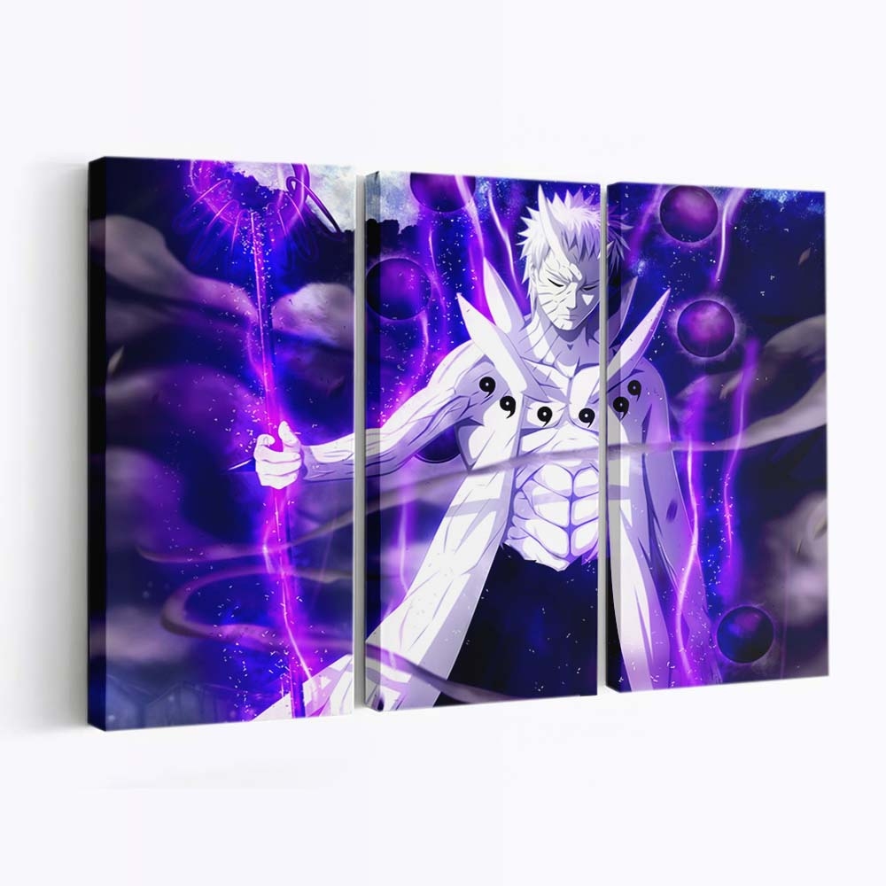 Anime Night Moon Staff Uchiha Obito Tobi - Anime Wandbild - Leinwandbild animenightmoonstaffuchiha obitotobi