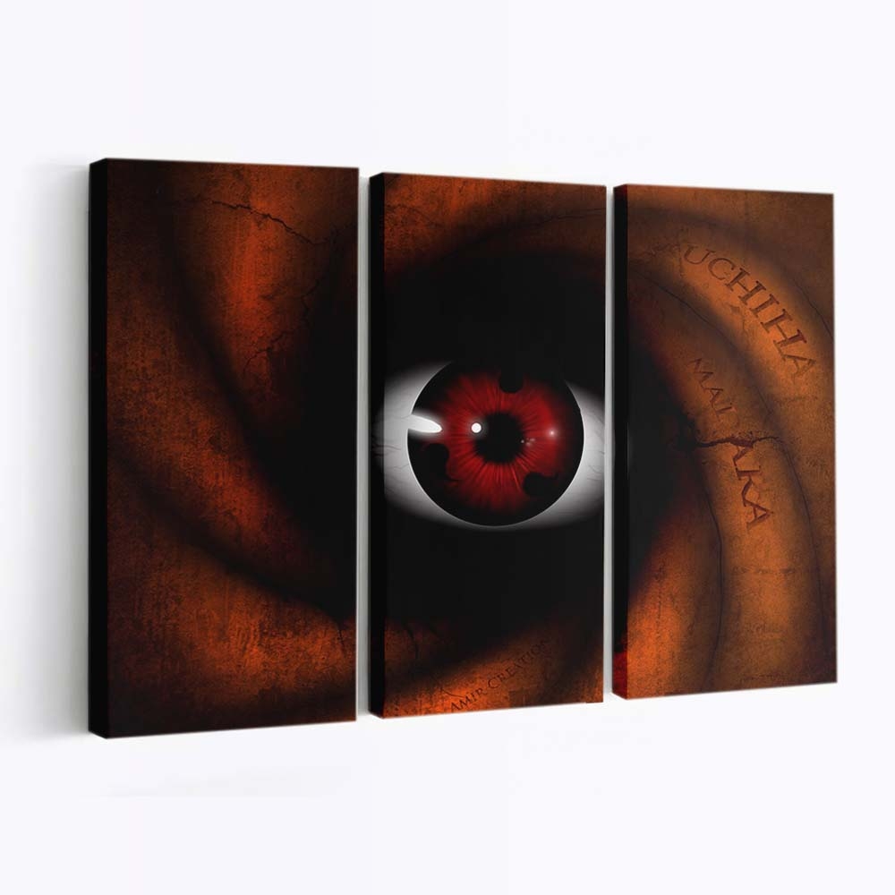 Anime Red Manga Naruto Shippuuden Sharingan Reflection - Anime Wandbild - Leinwandbild animeredmanganaruto shippuudensharinganreflection