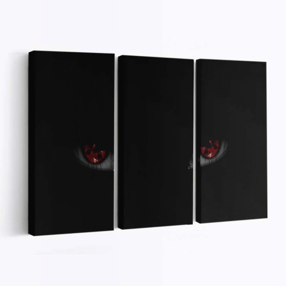 Anime Red Naruto Shippuuden Black Night Sky - Anime Wandbild - Leinwandbild animerednaruto shippuudenblacknightsky