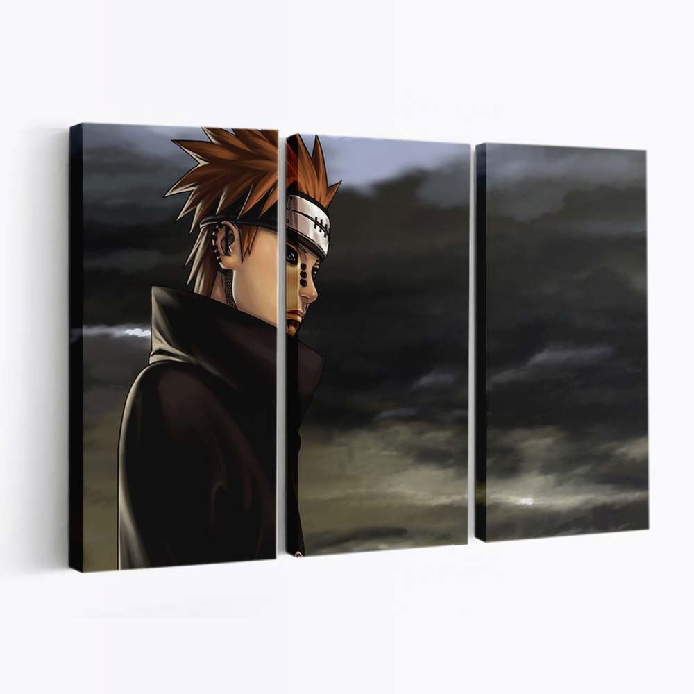 Anime Sky Naruto Shippuuden Black Hair Akatsuki Pein - Anime Wandbild - Leinwandbild animeskynaruto shippuudenblack hairakatsukipein