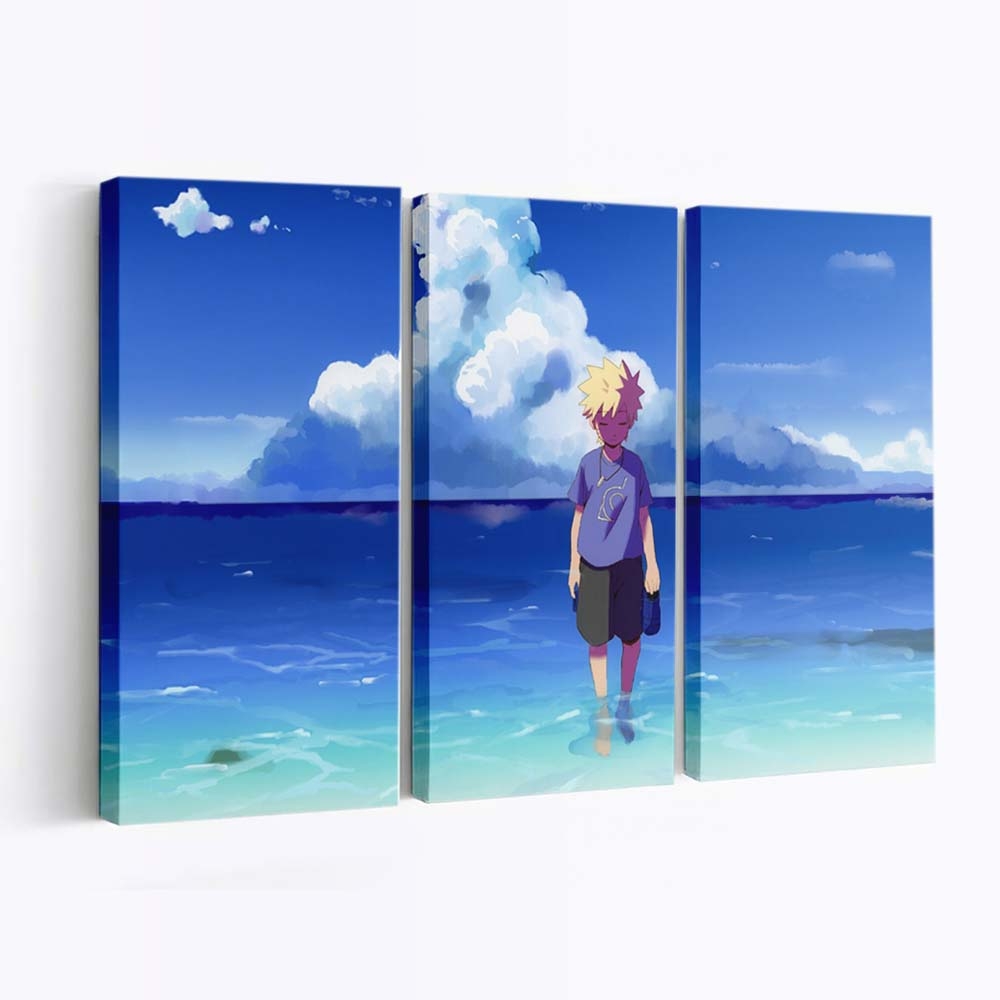 Anime Sunlight Landscape Digital Art Sea Water - Anime Wandbild - Leinwandbild animesunlightlandscapedigital artseawater