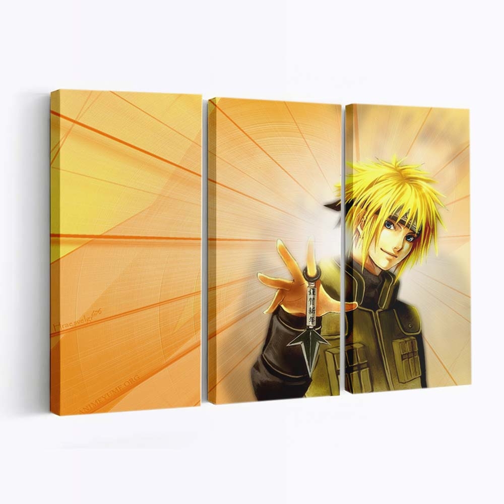 Anime Uchiha Sasuke Naruto Boy Blond Smile - Anime Wandbild - Leinwandbild animeuchiha sasukenarutoboyblondsmile