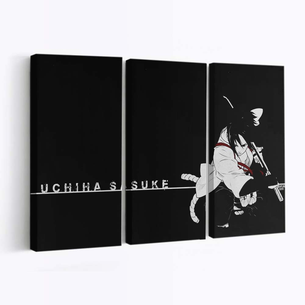 Art Naruto Uchiha Sasuke Person - Anime Wandbild - Leinwandbild artnarutouchiha sasukeperson