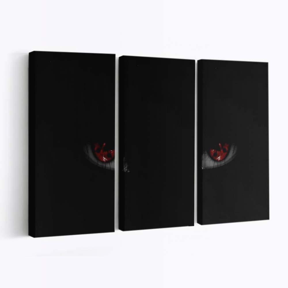 Black Eyes Anime Naruto Shippuuden Sharingan Minimalism - Anime Wandbild - Leinwandbild black backgroundeyesanimenaruto shippuudensharinganminimalism
