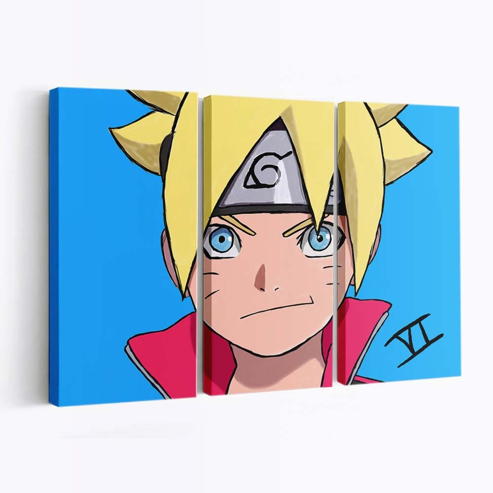 Boruto Naruto Next Generations Artwork Blue Eyes Anime Boruto - Anime Wandbild - Leinwandbild boruto naruto next generationsartworkillustrationblue eyesanimeboruto