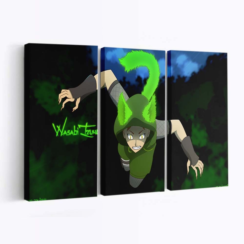 Boruto Naruto Next Generations Night Wasabi Izuno Forest Cat Girl - Anime Wandbild - Leinwandbild boruto naruto next generationsnightwasabi izunoforestcat girl