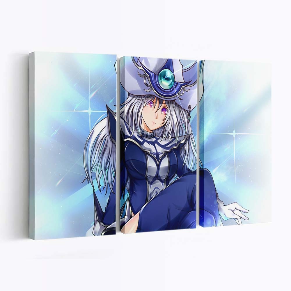 Cartoon Gesture Art Outerwear Azure Blue - Anime Wandbild - Leinwandbild cartoongestureartouterwearazureblue