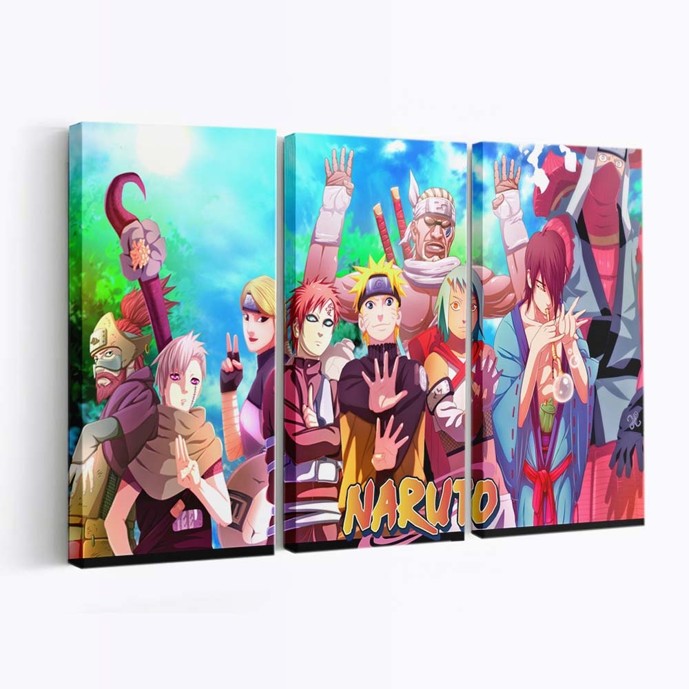 F Naruto Gaara Han Naruto Killer Bee Uzumaki Naruto Roshi Naruto - Anime Wandbild - Leinwandbild f narutogaarahan narutokiller beeuzumaki narutoroshi naruto