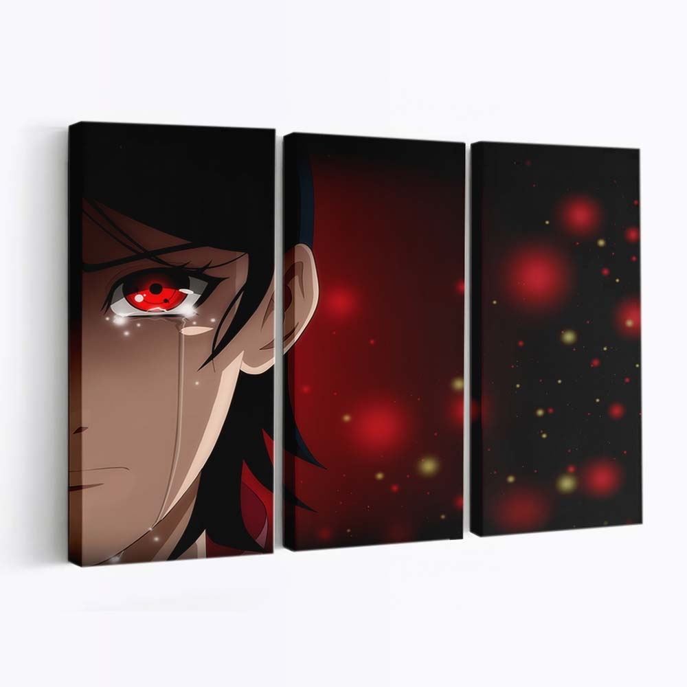 Face Anime Tears Sarada Uchiha Art - Anime Wandbild - Leinwandbild faceillustrationanimetearssarada uchihaart