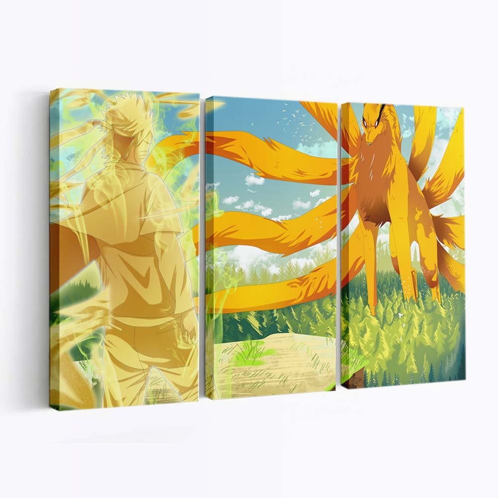 Forest Anime Yellow Cliff Naruto Shippuuden - Anime Wandbild - Leinwandbild forestillustrationanimeyellowcliffnaruto shippuuden