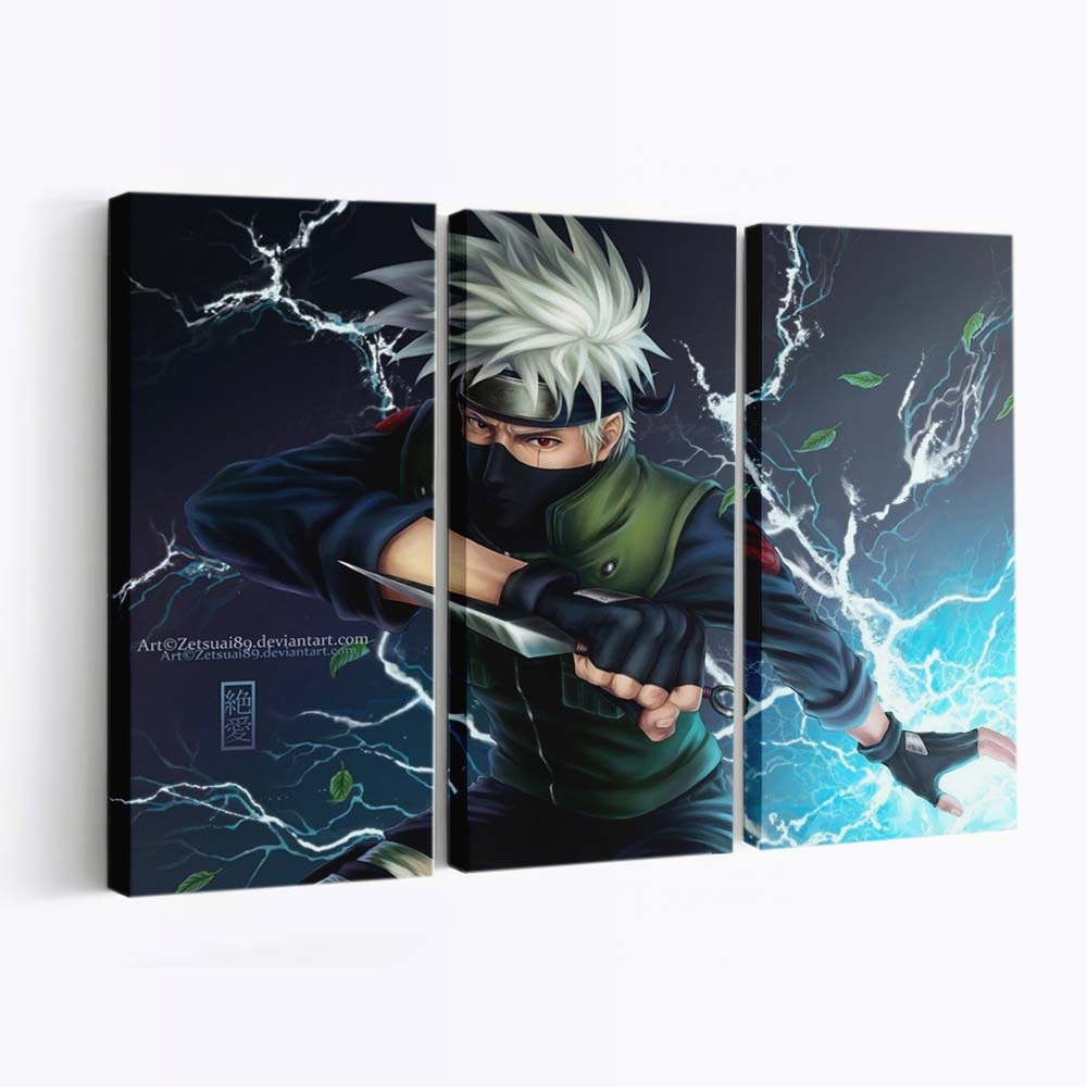 Hatake Kakashi Naruto Shippuuden Lightning - Anime Wandbild - Leinwandbild hatake kakashinaruto shippuuden1032x774