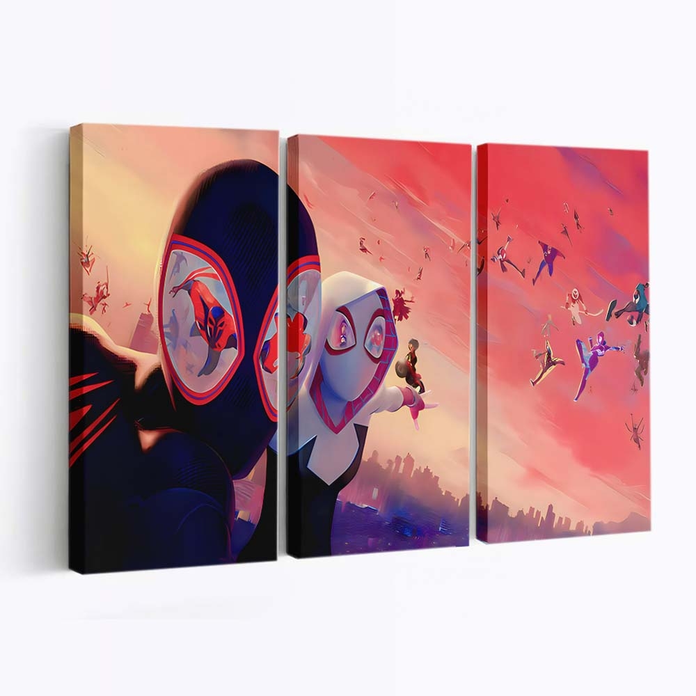 Homem Aranha Spider Man Across The Spider Verse Hero Wars Naruto Anime Avenger - Anime Wandbild - Leinwandbild homem aranhaspider man across the spider versehero warsnaruto animeavenger