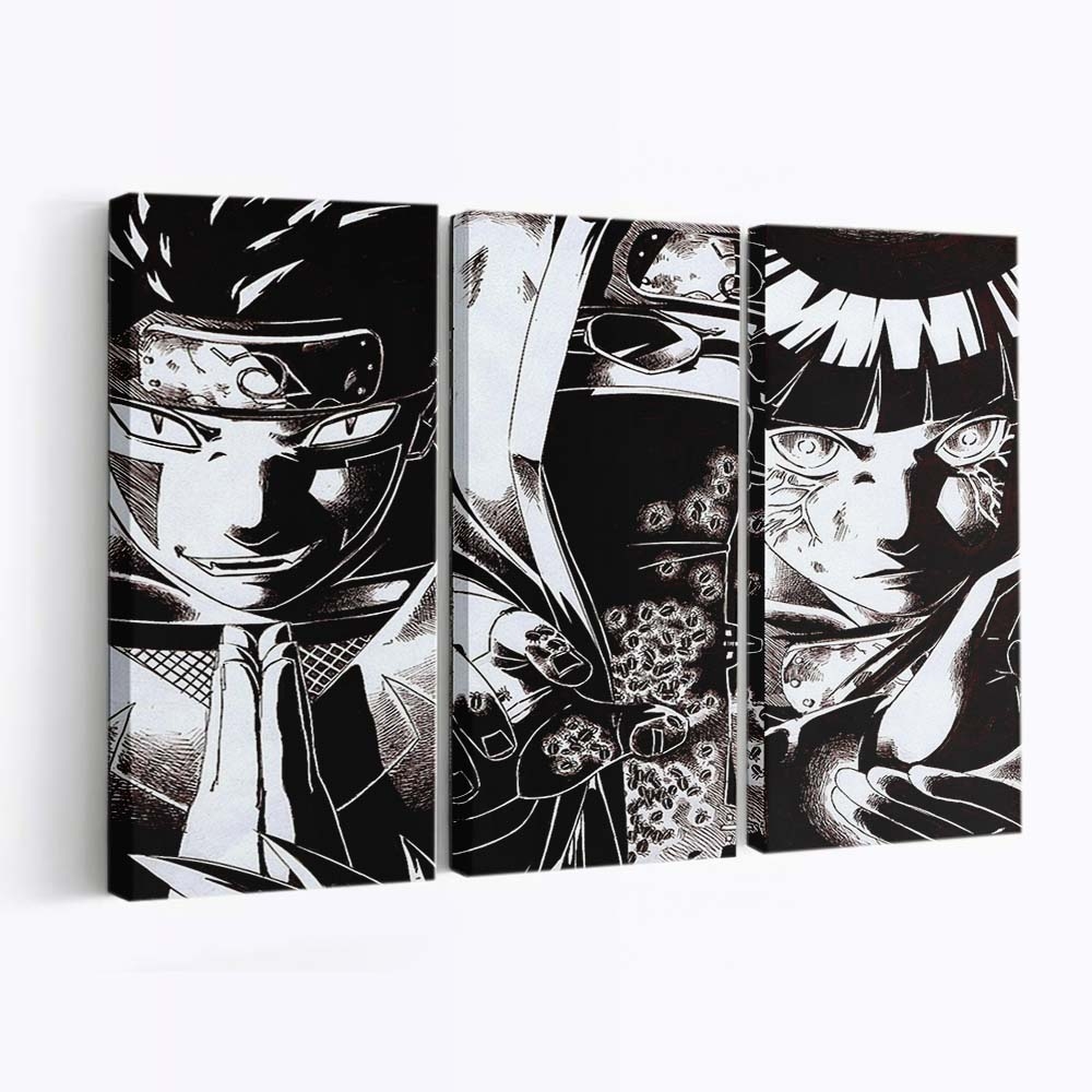 Hyuuga Hinata Naruto Shippuuden Aburame Shino Inuzuka Kiba - Anime Wandbild - Leinwandbild hyuuga hinatanaruto shippuuden1236x1153 pxaburame shinoinuzuka kiba