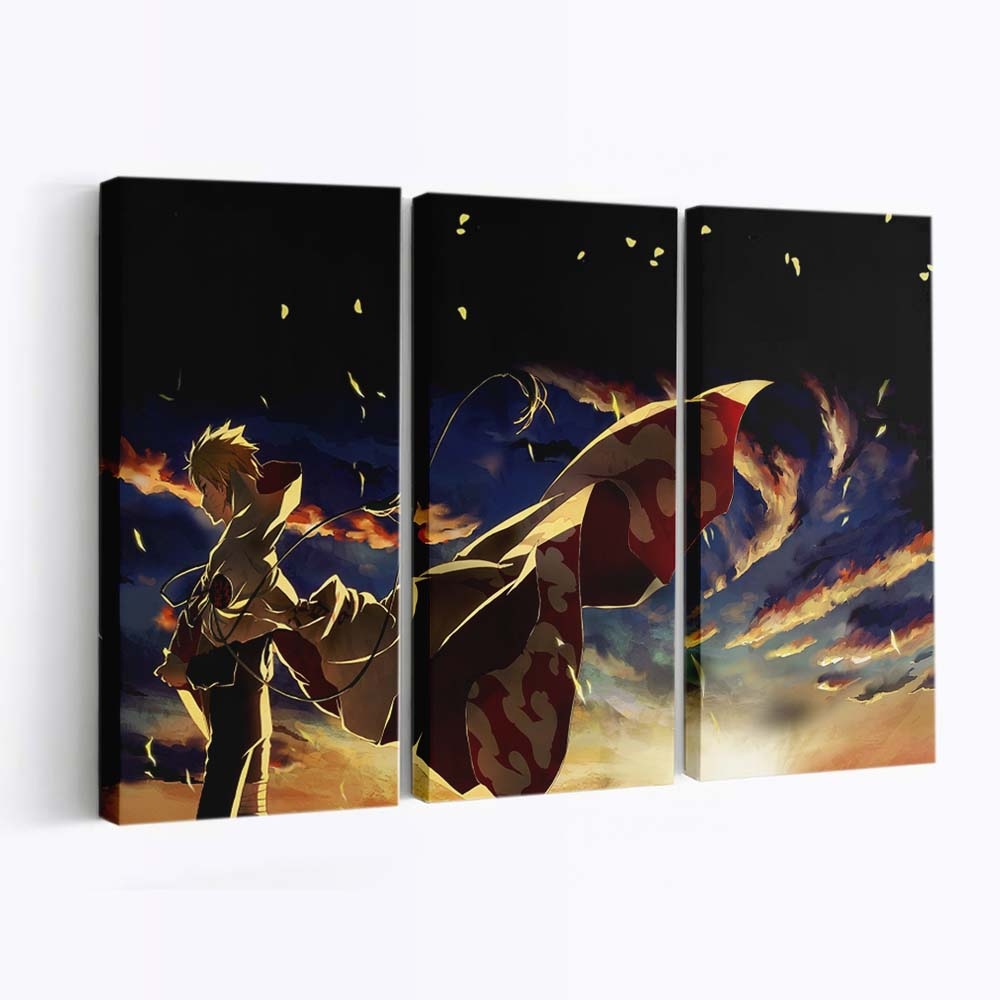 Anime Boys Naruto Shippuuden Uzumaki Naruto Hokage - Anime Wandbild - Leinwandbild illustrationanimeanime boysnaruto shippuudenuzumaki narutohokage