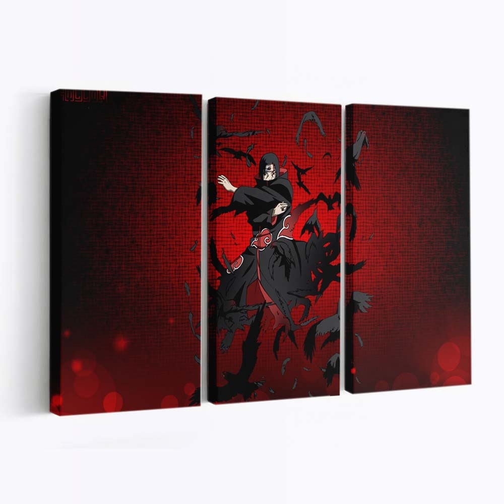 Anime Boys Red Naruto Shippuuden Raven - Anime Wandbild - Leinwandbild illustrationanimeanime boysrednaruto shippuudenraven