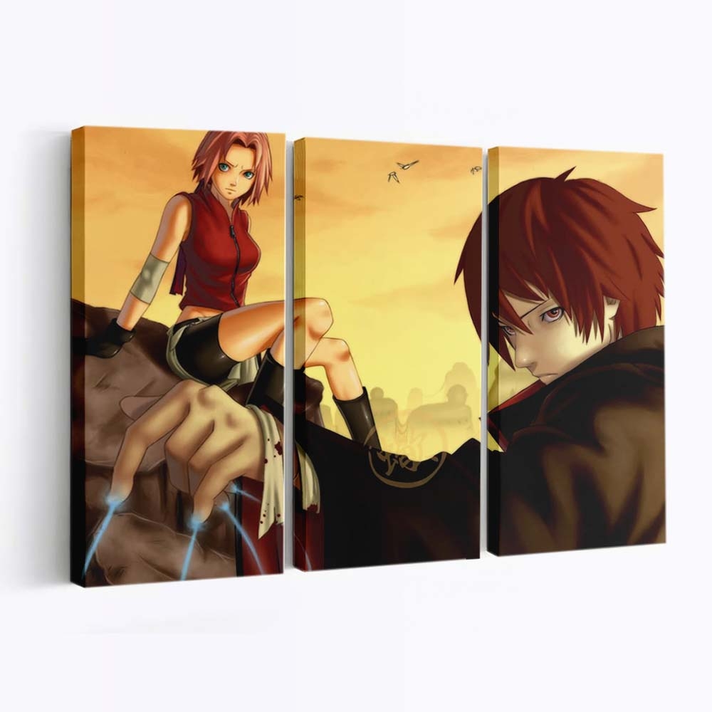 Anime Girls Anime Boys Naruto Shippuuden Haruno Sakura - Anime Wandbild - Leinwandbild illustrationanimeanime girlsanime boysnaruto shippuudenharuno sakura