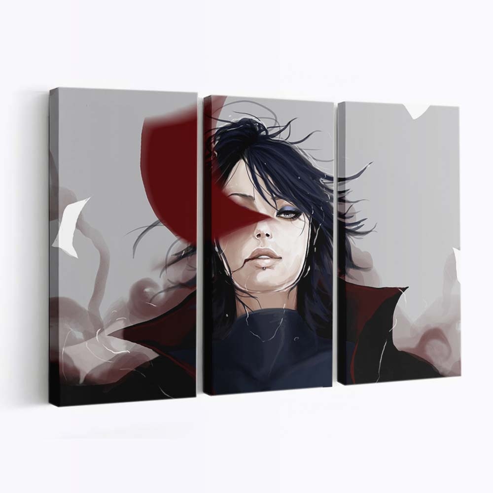 Anime Girls Manga Naruto Shippuuden Black Hair - Anime Wandbild - Leinwandbild illustrationanimeanime girlsmanganaruto shippuudenblack hair