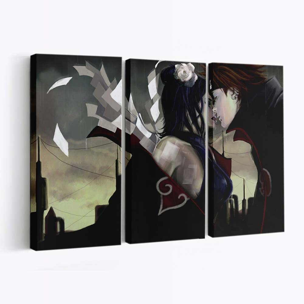 Anime Girls Manga Naruto Shippuuden Flower In Hair - Anime Wandbild - Leinwandbild illustrationanimeanime girlsmanganaruto shippuudenflower in hair