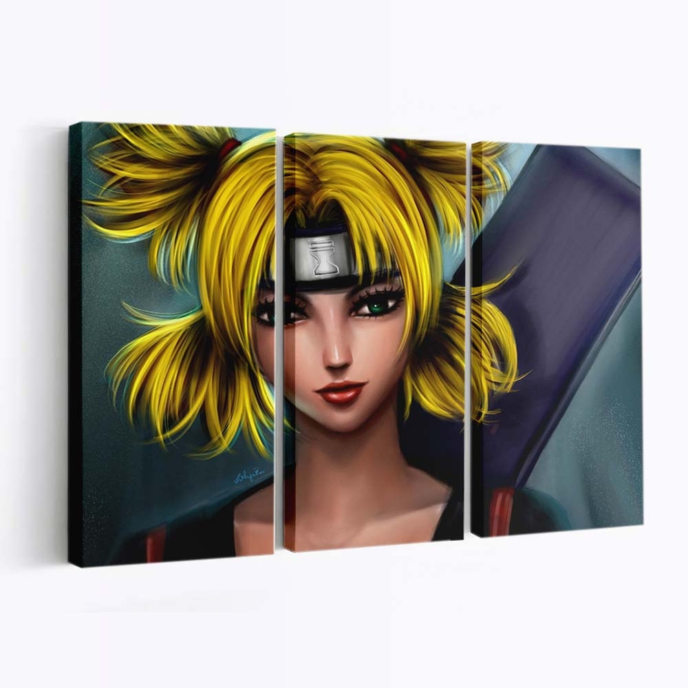 Anime Girls Manga Naruto Shippuuden Temari - Anime Wandbild - Leinwandbild illustrationanimeanime girlsmanganaruto shippuudentemari