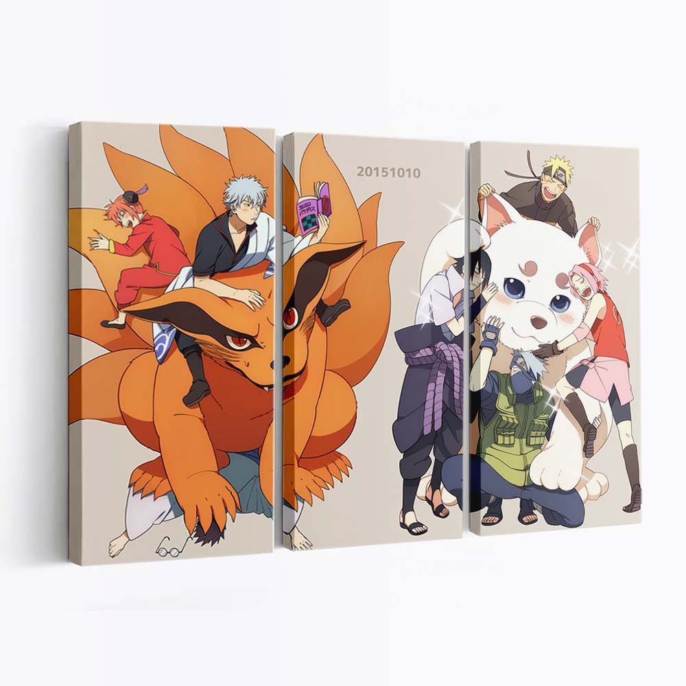 Anime Cartoon Crossover Manga Hatake Kakashi - Anime Wandbild - Leinwandbild illustrationanimecartooncrossovermangahatake kakashi