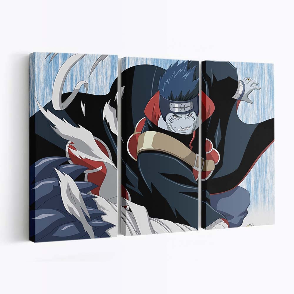 Anime Cartoon Hoshigaki Kisame Kick Man - Anime Wandbild - Leinwandbild illustrationanimecartoonhoshigaki kisamekickman